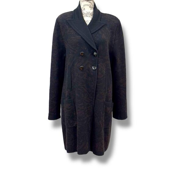 Vintage Sonia Rykiel Size L (40) Wool + Angora Cardigan Coatigan - Made in Italy - Picture 2 of 11